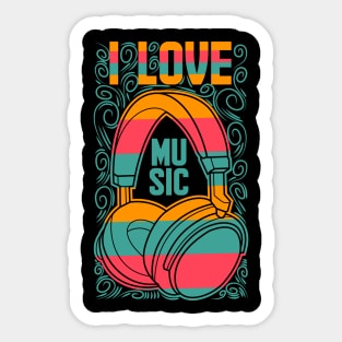 I Love Music Sticker